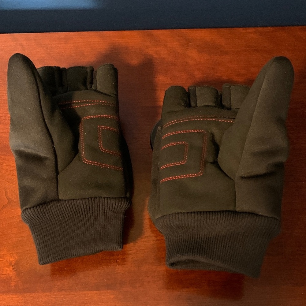 Refrigiwear Black Fingerless Gloves with Folding mitt